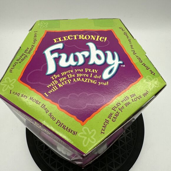 Original 1998 Furby Model 70-800 Pink & Gray New in Box Rare - Picture 6 of 8